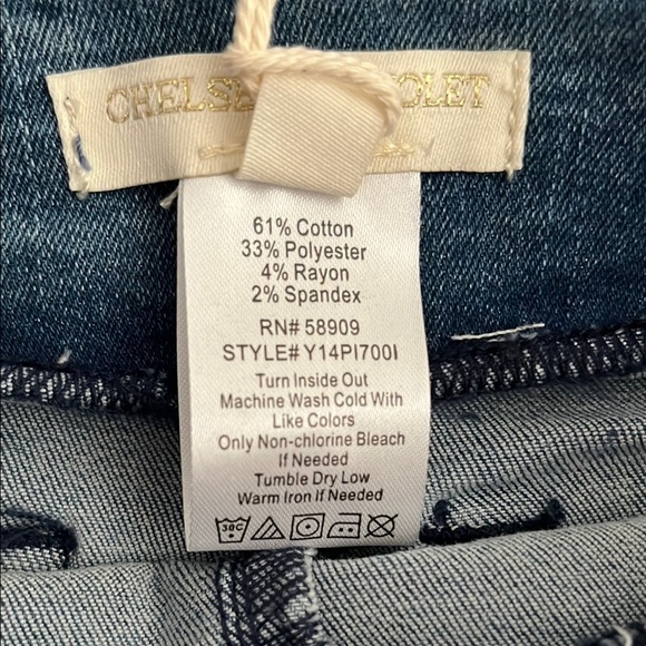 Chelsea & Violet Baby Girls Blue Flare Wide Leg Jeans - Picture 7 of 8